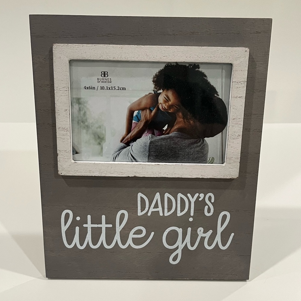 Daddy’s Little Girl Picture Frame Grey and White 4x6